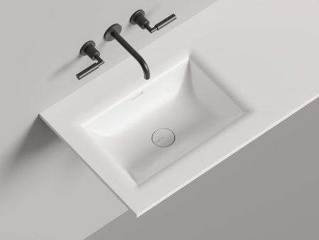 Раковина из искусственного камня S-Stone Salini Onda 1402206MN 200х70 накладная цвет белый